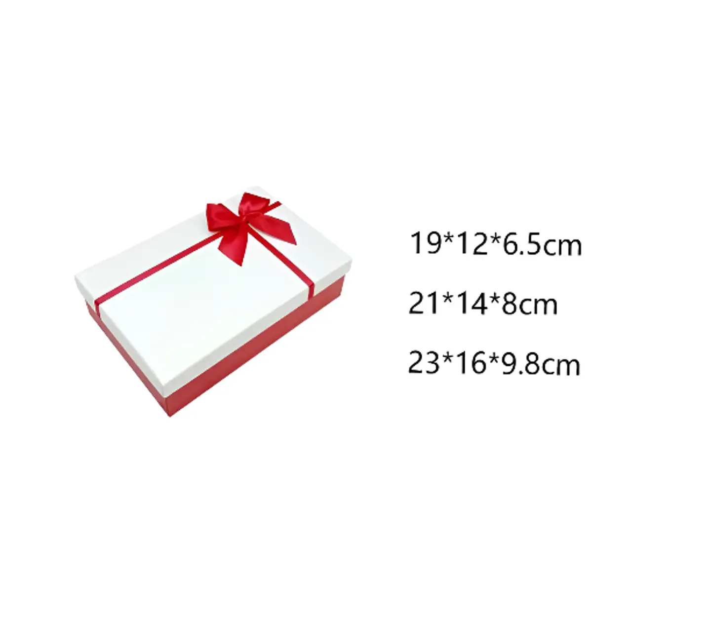 Set De Cajas Para Regalo Rojas Y Blancas Con Lazo Varios Tamaños 5
