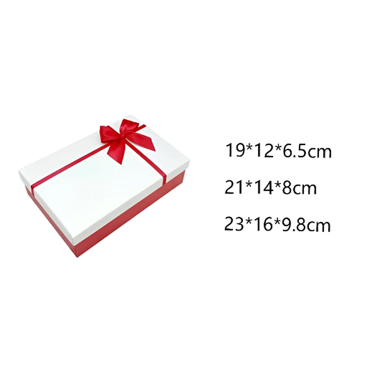 Set De Cajas Para Regalo Rojas Y Blancas Con Lazo Varios Tamaños 5