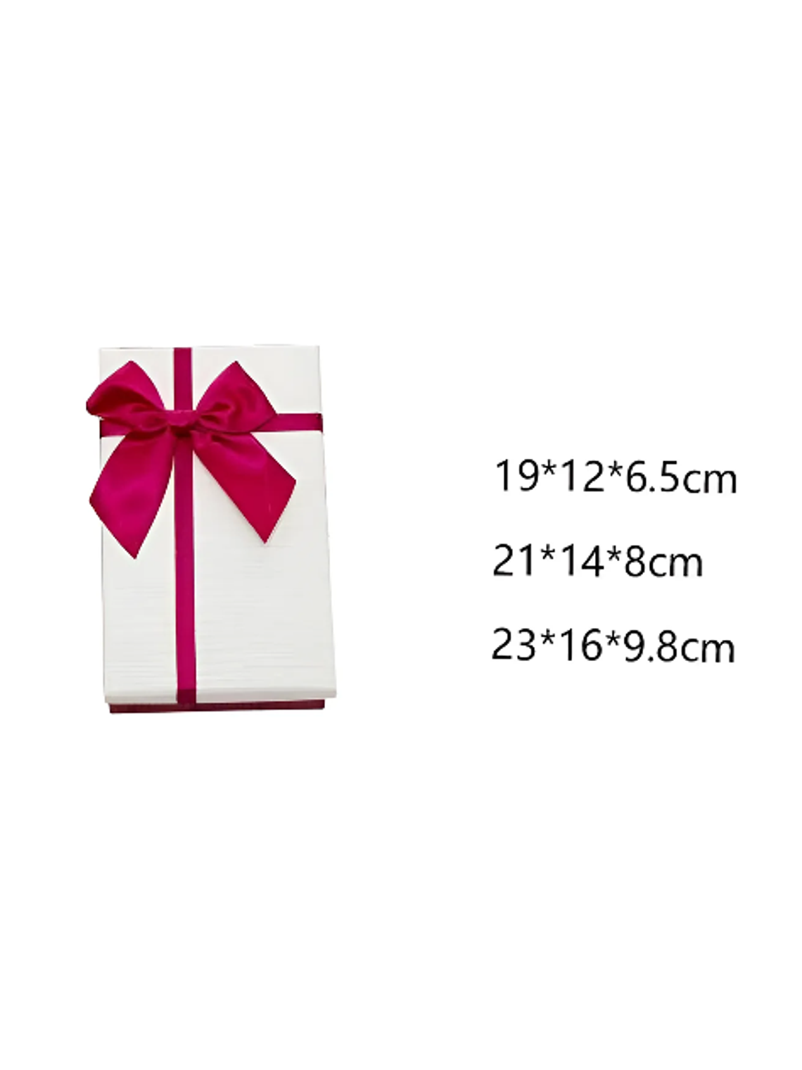 Caja de regalo rectangular con lazo 3 tamaños 3