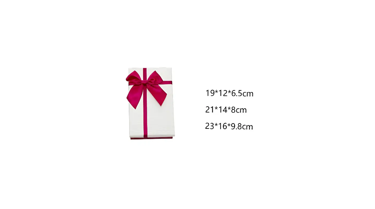 Caja de regalo rectangular con lazo 3 tamaños 3