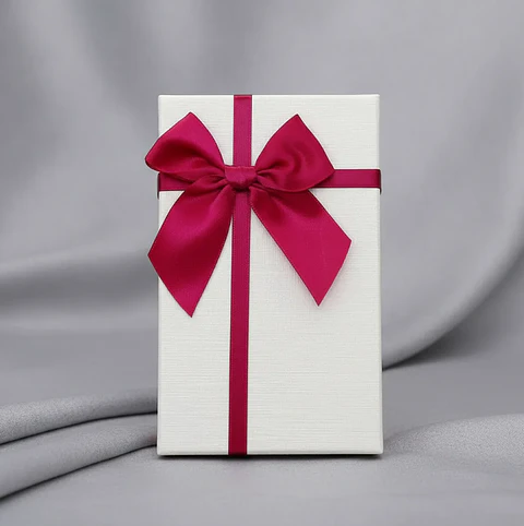 Caja de regalo rectangular con lazo 3 tamaños