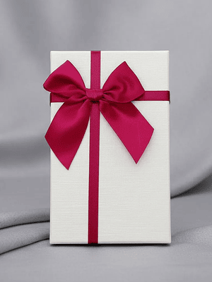 Caja de regalo rectangular con lazo 3 tamaños