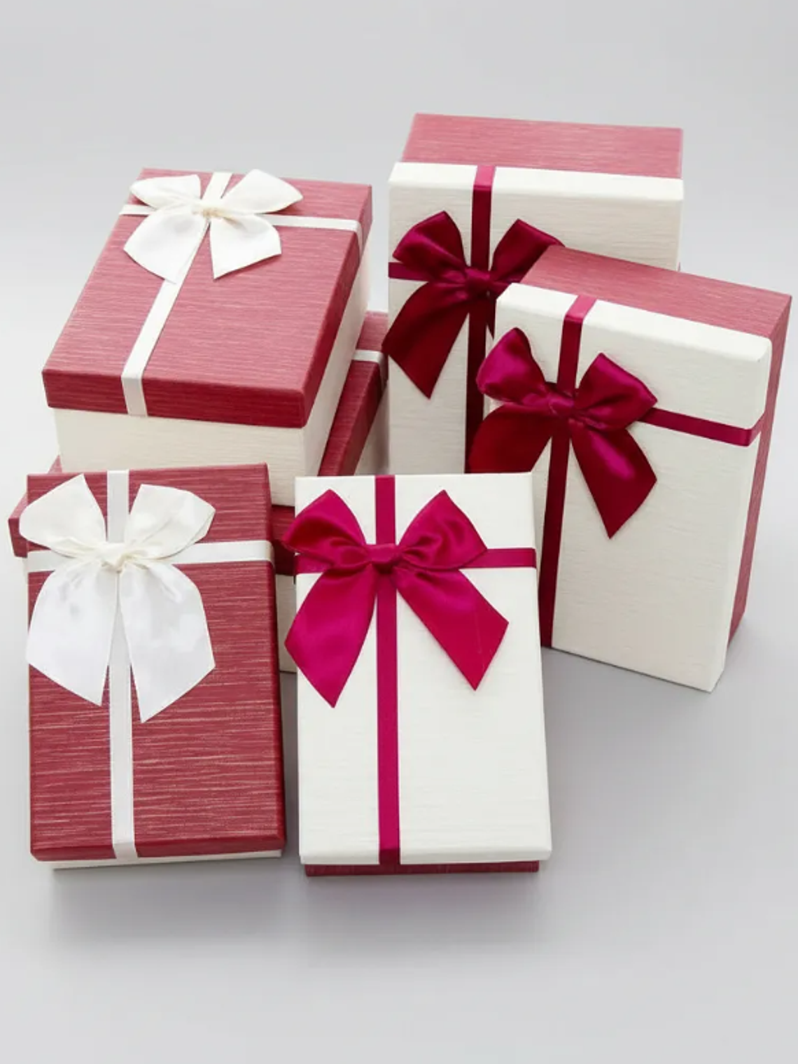 Caja de regalo rectangular con lazo 3 tamaños 5