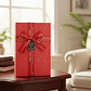 Set Caja de regalo roja rectangular con cinta decorativa - Miniatura 2