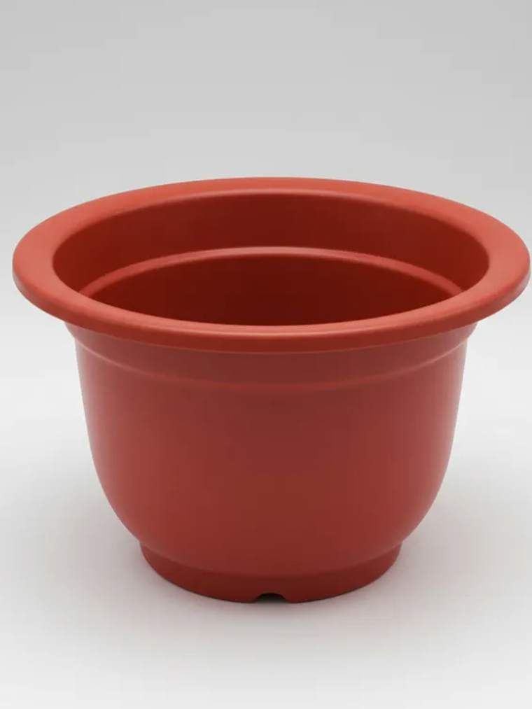 Macetero Plástico Redondo Terracota 27x19.5cm Para Plantas 4
