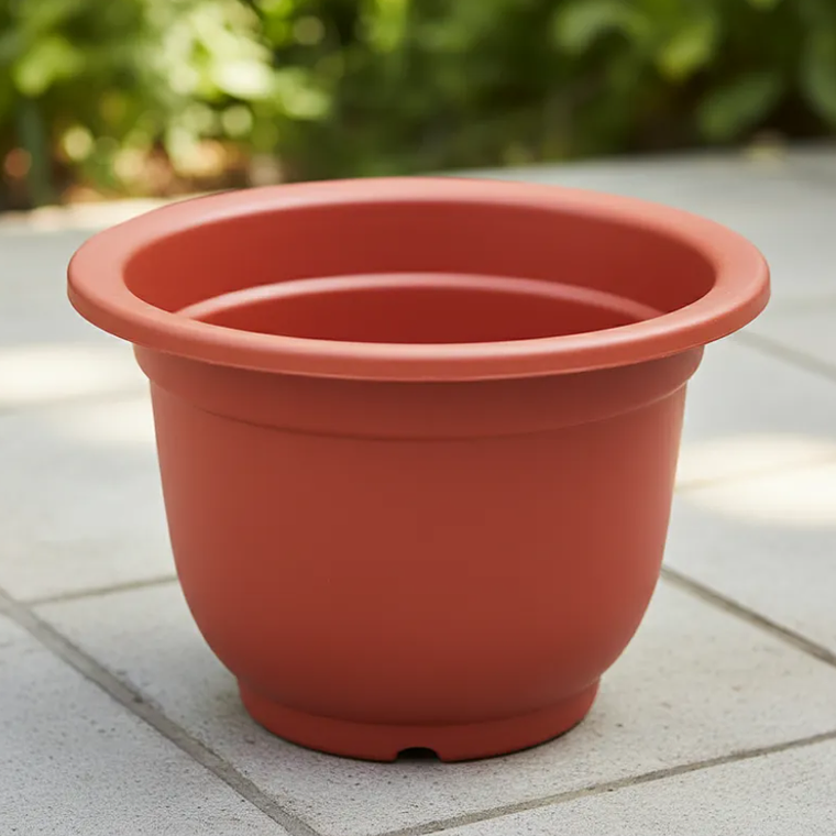 Macetero Plástico Redondo Terracota 26.7x19.5cm Para Plantas 1