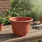 Macetero Plástico Redondo Terracota 26.7x19.5cm Para Plantas - Miniatura 2