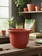 Macetero Plástico Redondo Terracota 27x19.5cm Para Plantas - Miniatura 6