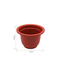Macetero Plástico Redondo 22x16 Cm Color Terracota Jardín - Miniatura 2