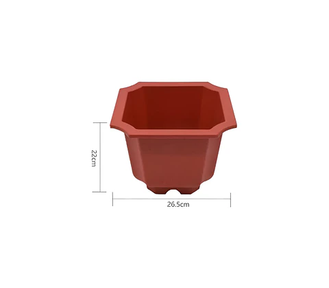 Macetero Plástico Terracota 22x26.5 Cm Para Jardín