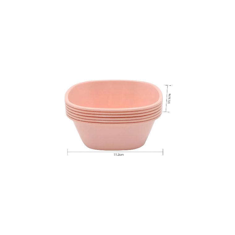 Set 6 Bowls Plástico Reutilizable 11cm 6