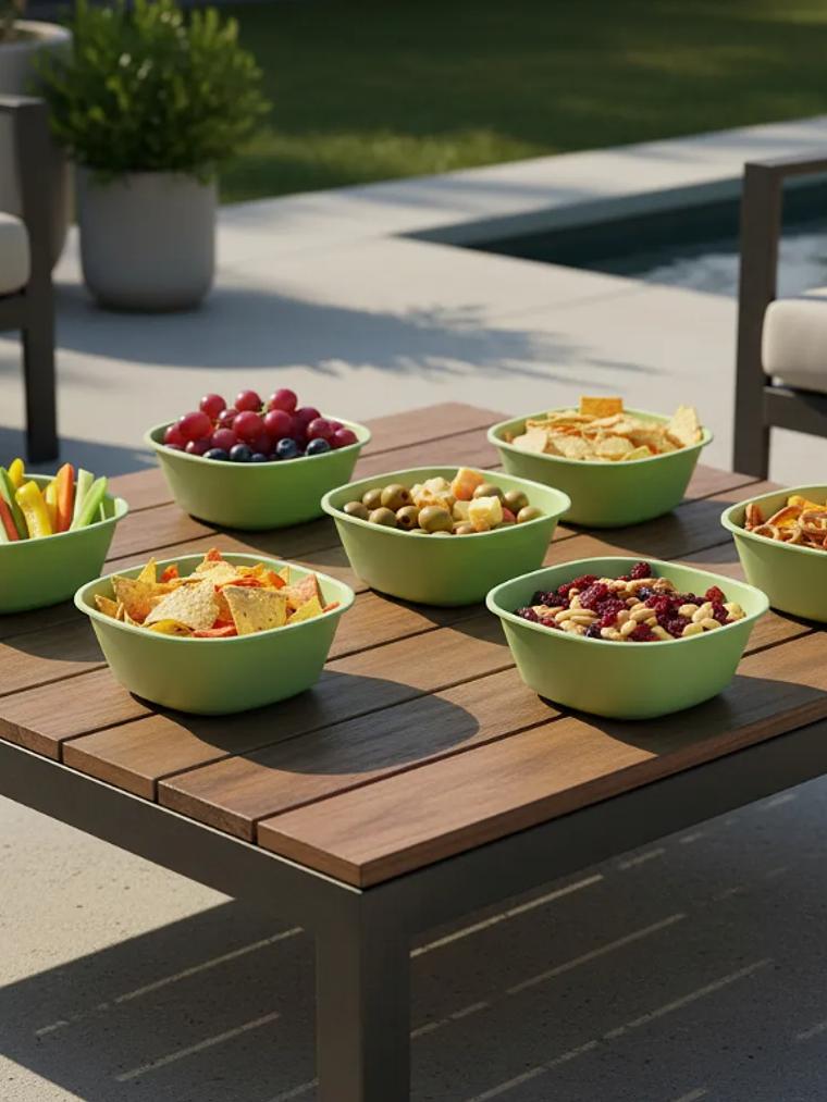 Set 6 Bowls Plástico Reutilizable 11cm 5