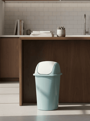 Basurero Plástico Tapa Vaivén Cocina Baño