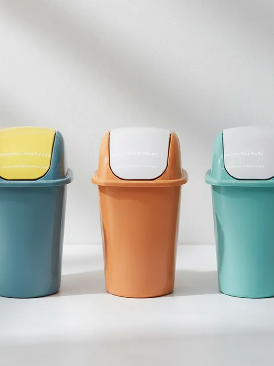 Basurero Plástico Tapa Vaivén Cocina Baño 4