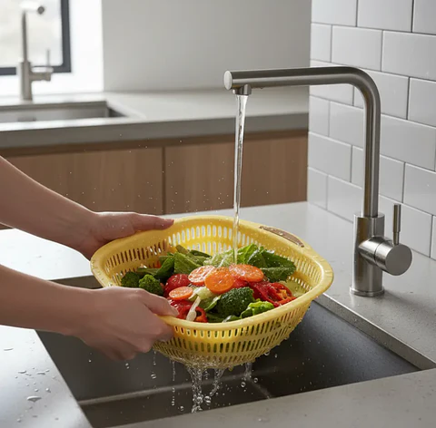 Colador Escurridor Plástico Cocina Frutas Verduras 27cm