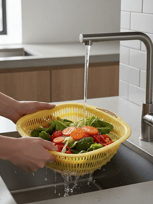 Colador Escurridor Plástico Cocina Frutas Verduras 27cm