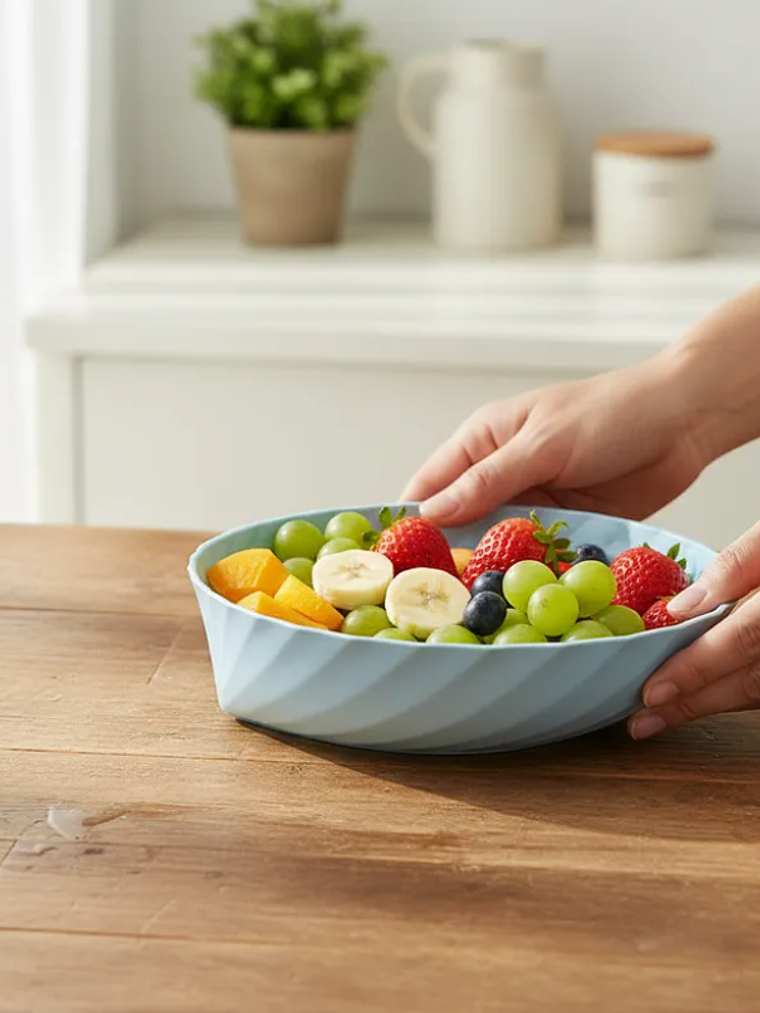 Fuente Bowl Plástico Frutero Ensaladera Diseño Moderno 27.5cm 1
