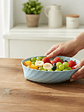 Fuente Bowl Plástico Frutero Ensaladera Diseño Moderno 27.5cm - Miniatura 1