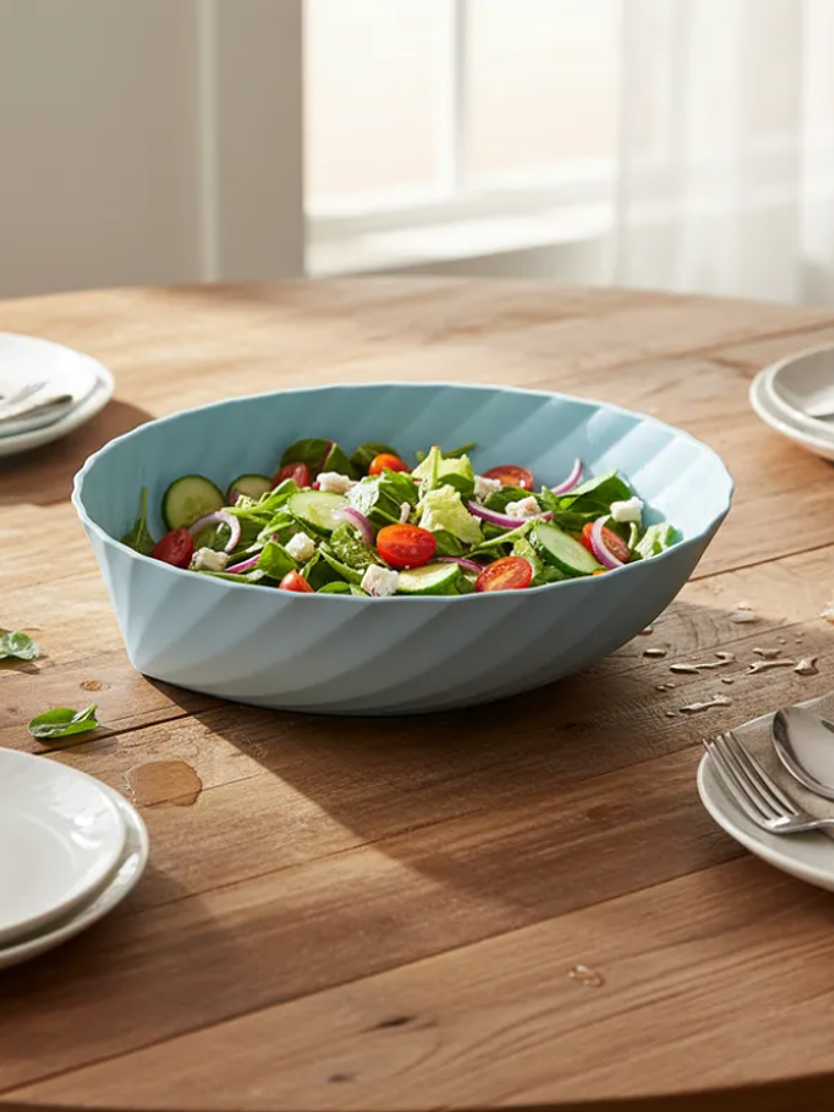 Fuente Bowl Plástico Frutero Ensaladera Diseño Moderno 27.5cm 4