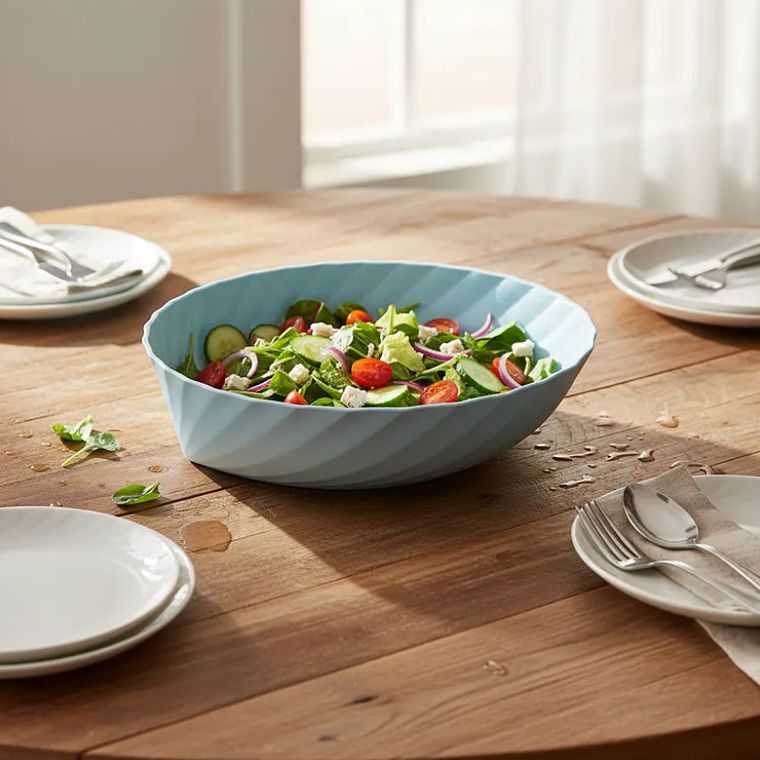 Fuente Bowl Plástico Frutero Ensaladera Diseño Moderno 27.5cm 4