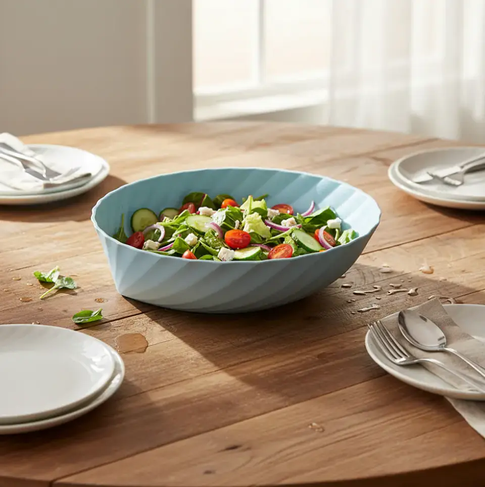 Fuente Bowl Plástico Frutero Ensaladera Diseño Moderno 27.5cm 4