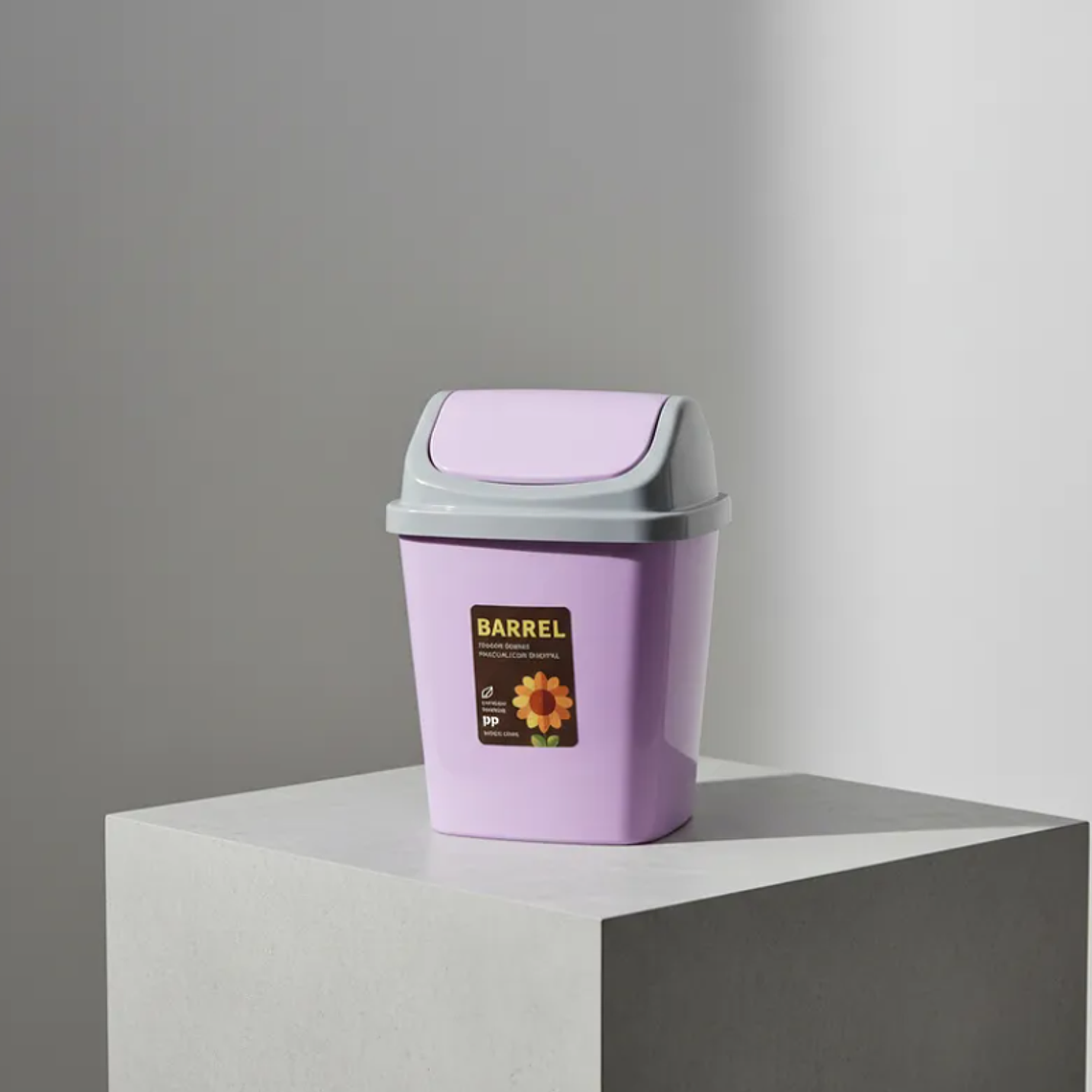 Basurero Plástico con Tapa Vaivén para Cocina Baño Oficina 1