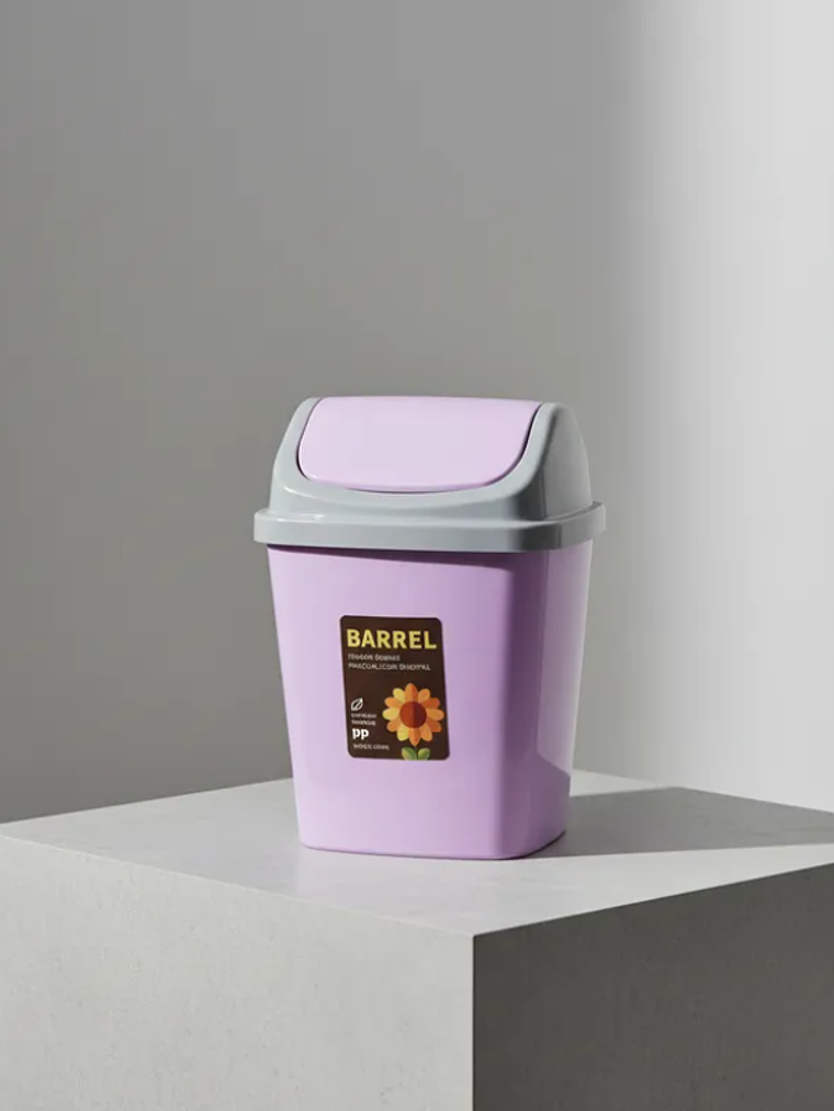 Basurero Plástico con Tapa Vaivén para Cocina Baño Oficina 1