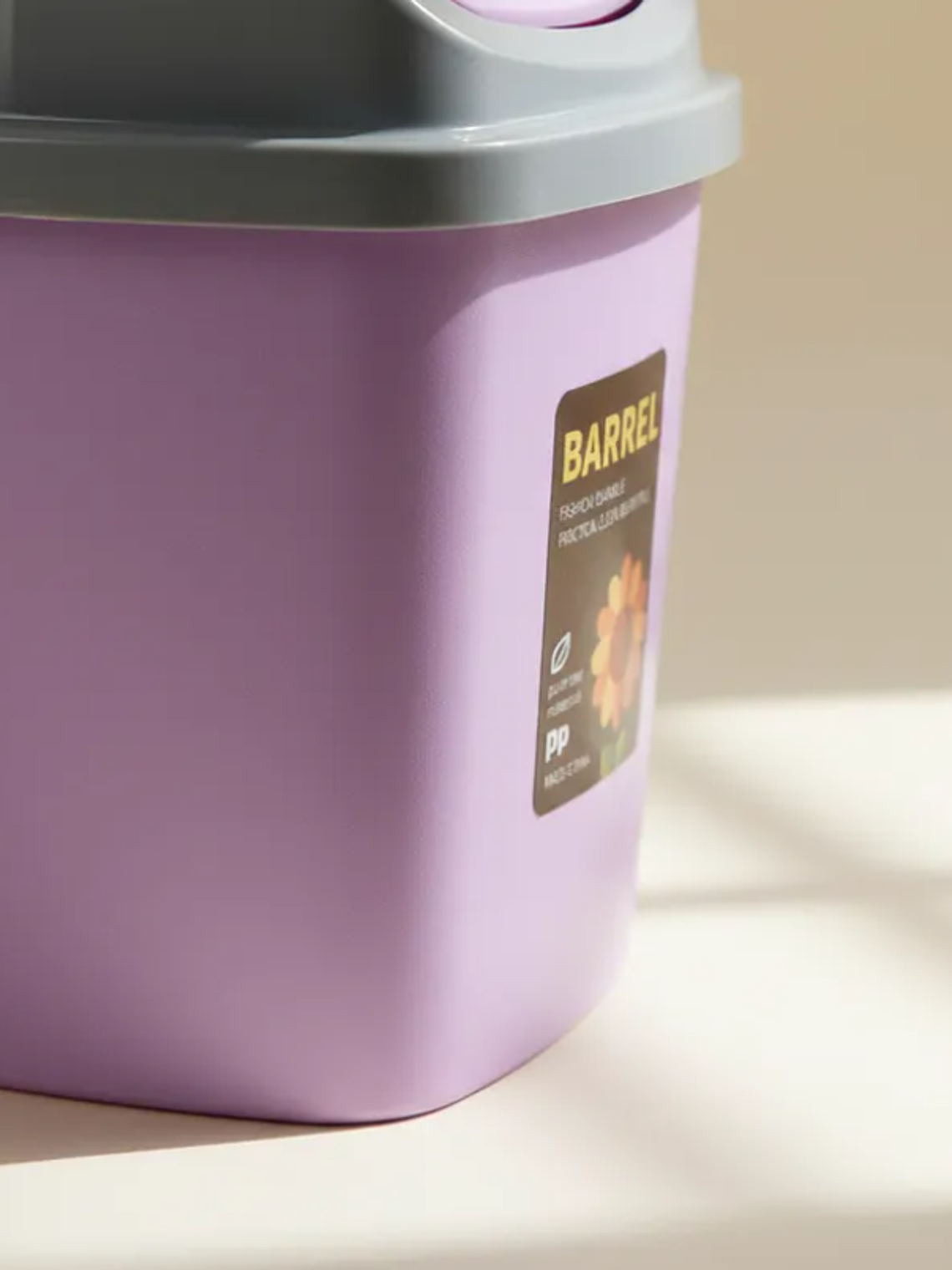 Basurero Plástico con Tapa Vaivén para Cocina Baño Oficina 5