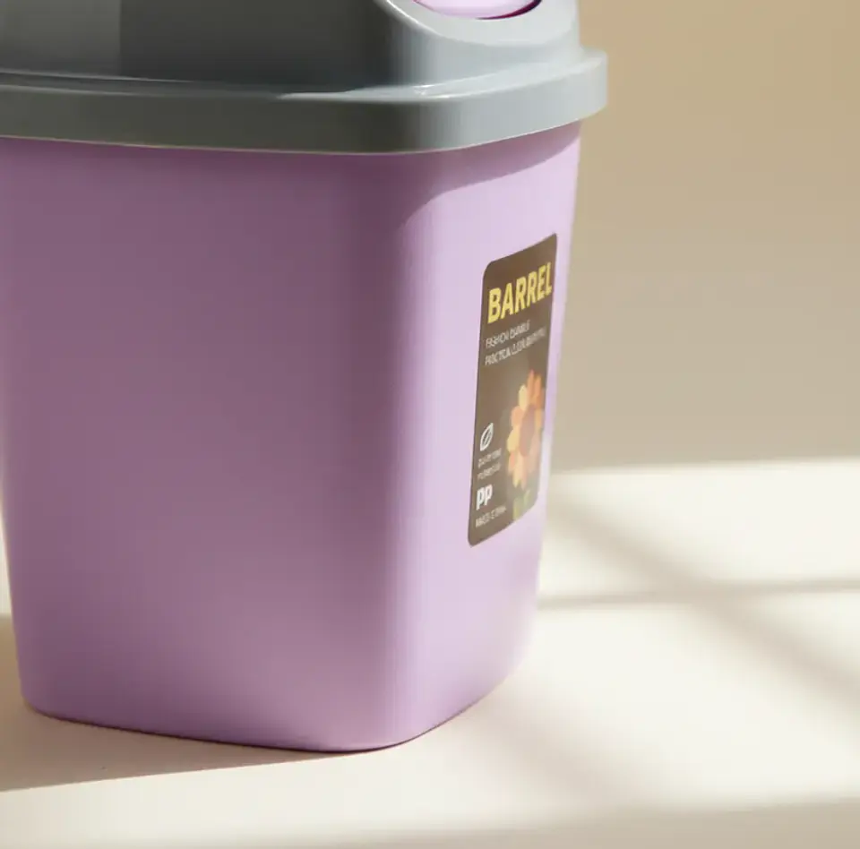 Basurero Plástico con Tapa Vaivén para Cocina Baño Oficina 5