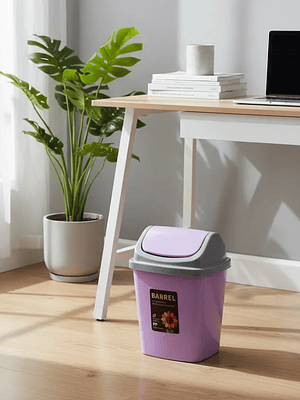 Basurero Plástico con Tapa Vaivén para Cocina Baño Oficina