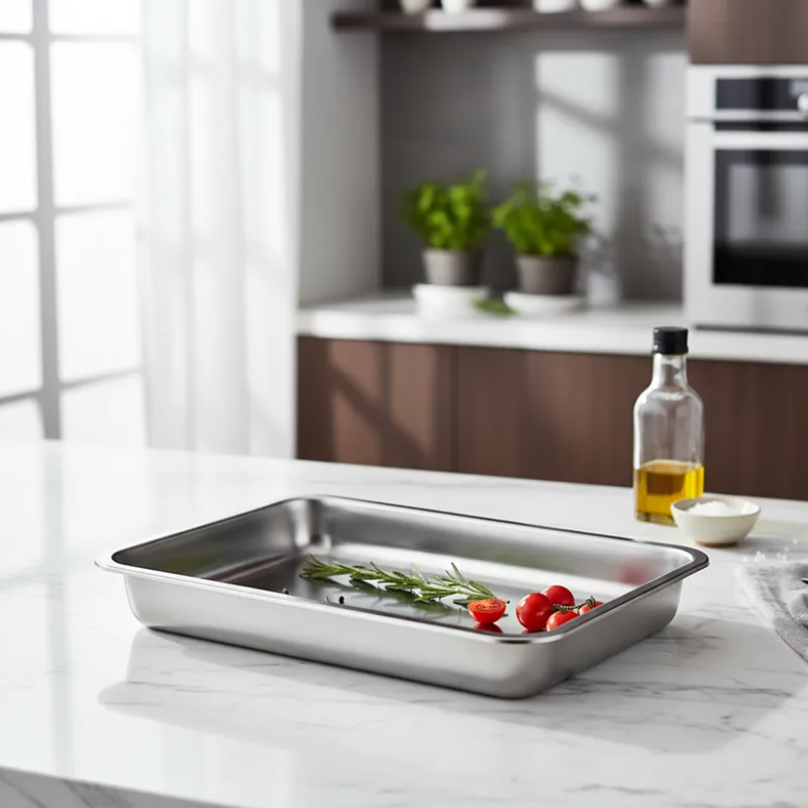 Bandeja Asadera Acero Inoxidable 60x40x7cm Rectangular 2