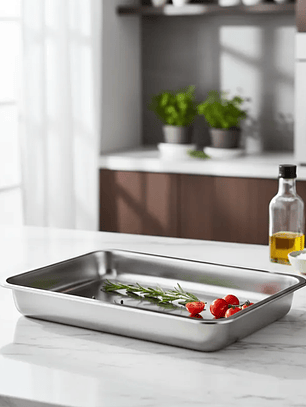 Bandeja Asadera Acero Inoxidable 60x40x7cm Rectangular