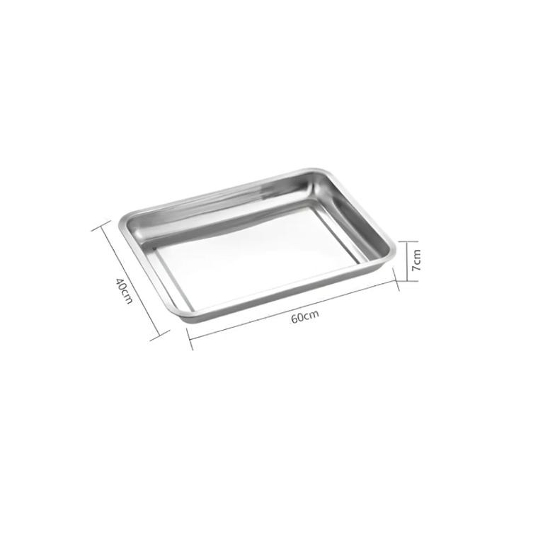 Bandeja Asadera Acero Inoxidable 60x40x7cm Rectangular 6