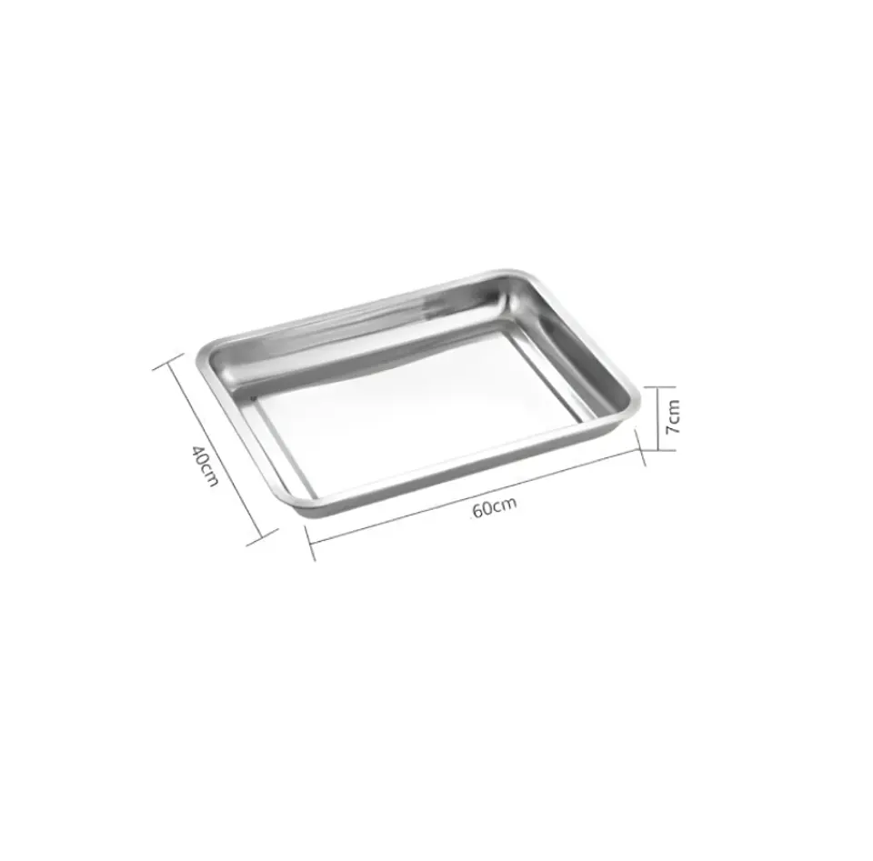 Bandeja Asadera Acero Inoxidable 60x40x7cm Rectangular 6
