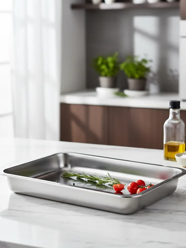 Budinera Acero Inoxidable Gastronómica Rectangular 60x40x7cm 2