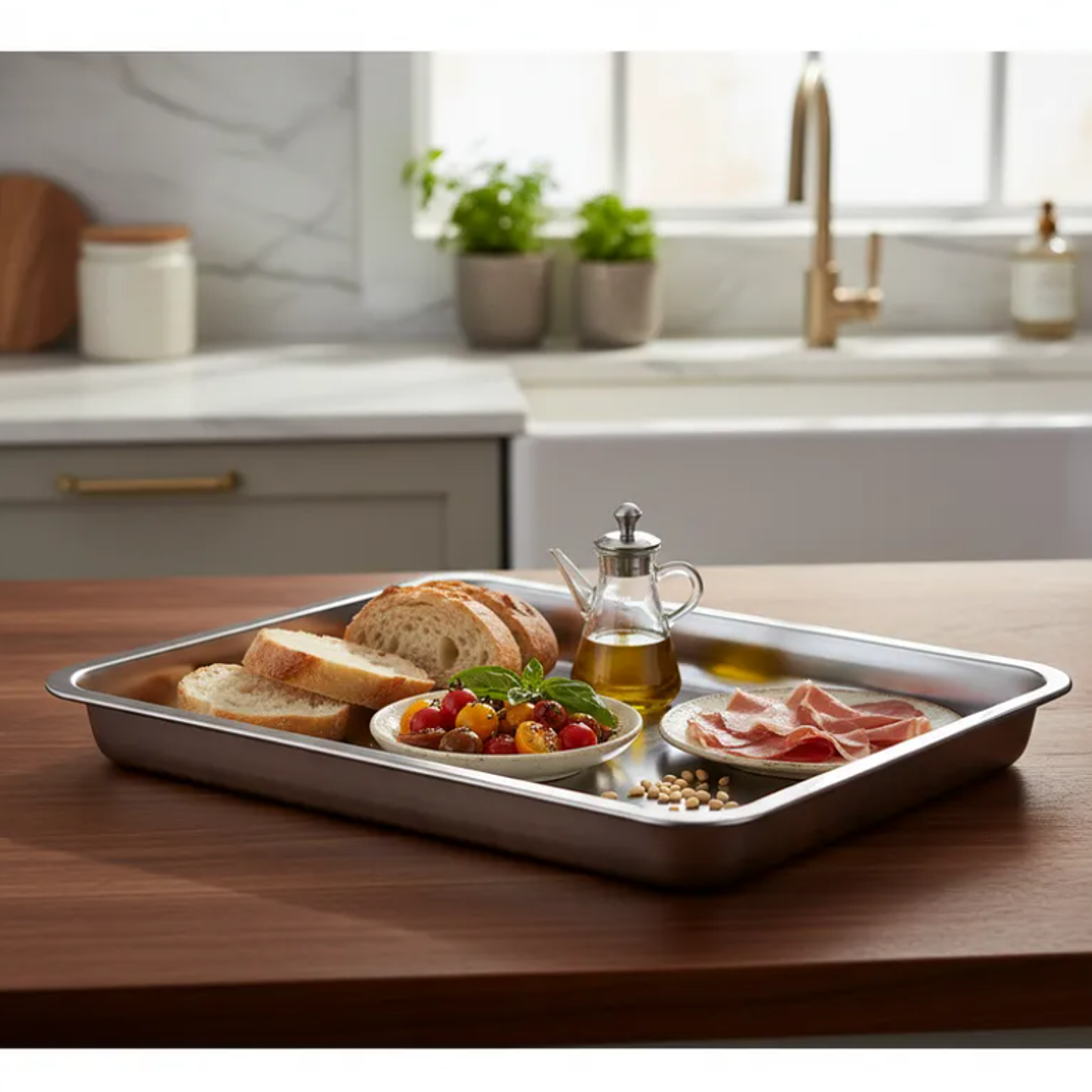 Budinera Acero Inoxidable Gastronómica Rectangular 60x40x7cm 3