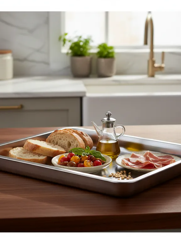 Budinera Acero Inoxidable Gastronómica Rectangular 60x40x7cm 3