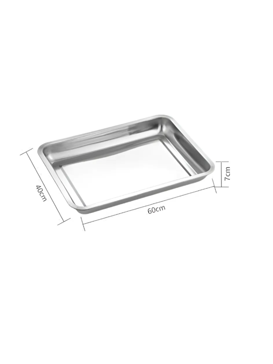 Budinera Acero Inoxidable Gastronómica Rectangular 60x40x7cm 5