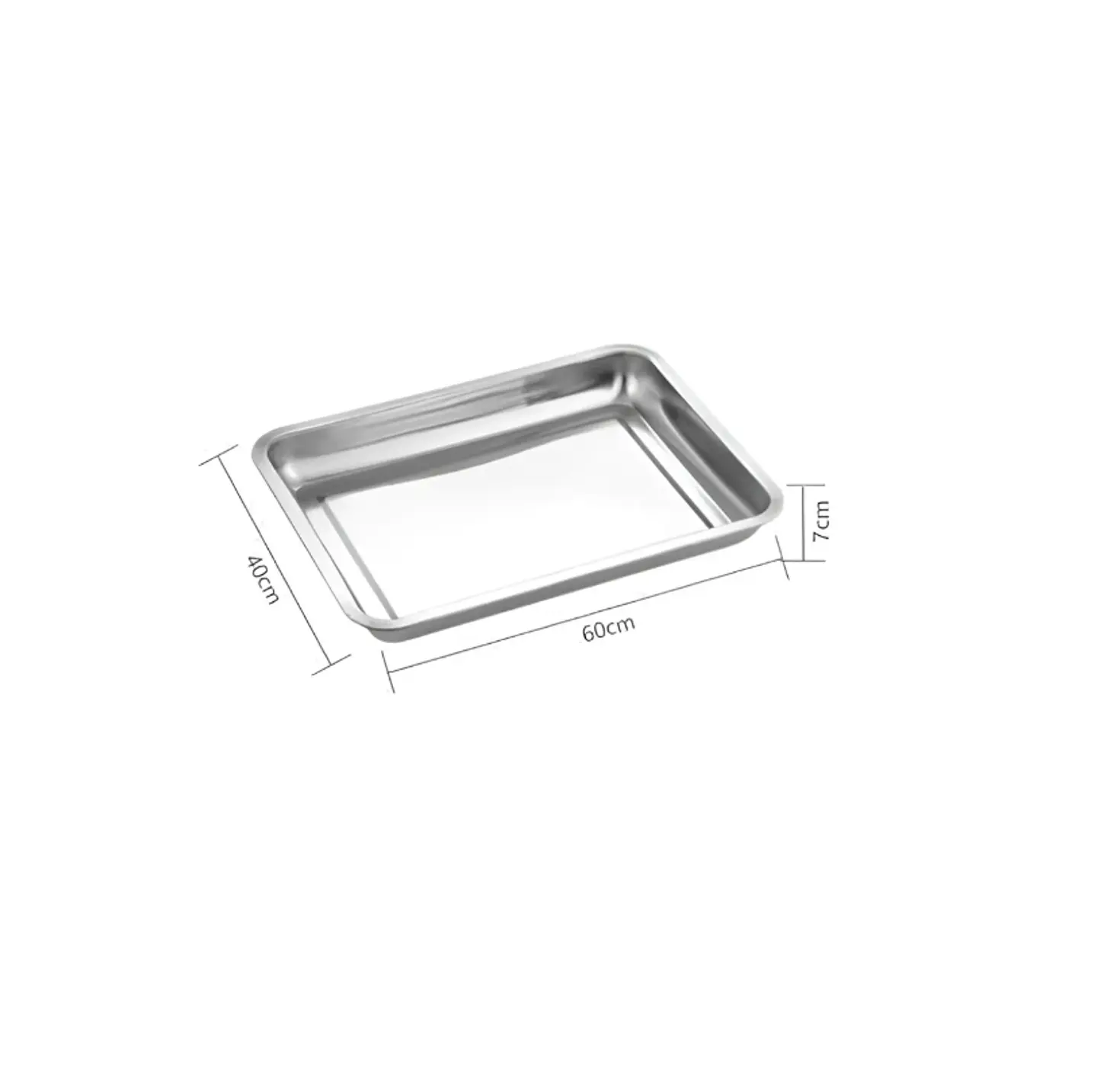 Budinera Acero Inoxidable Gastronómica Rectangular 60x40x7cm 5