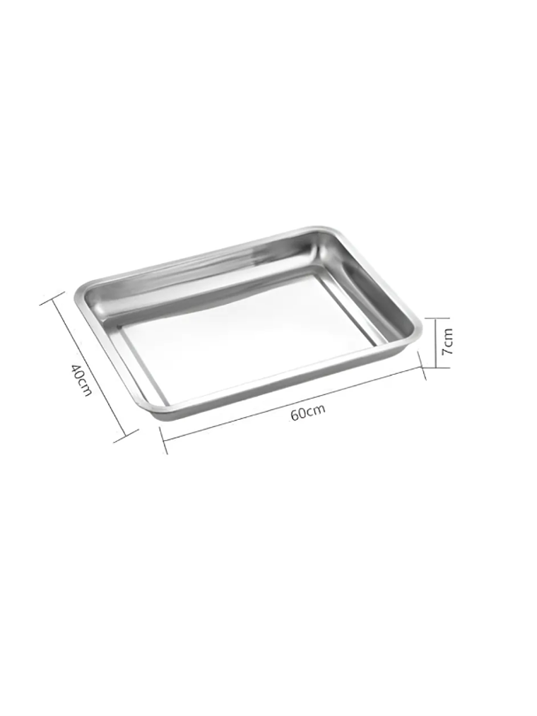 Budinera Acero Inoxidable Gastronómica Rectangular 60x40x7cm 5