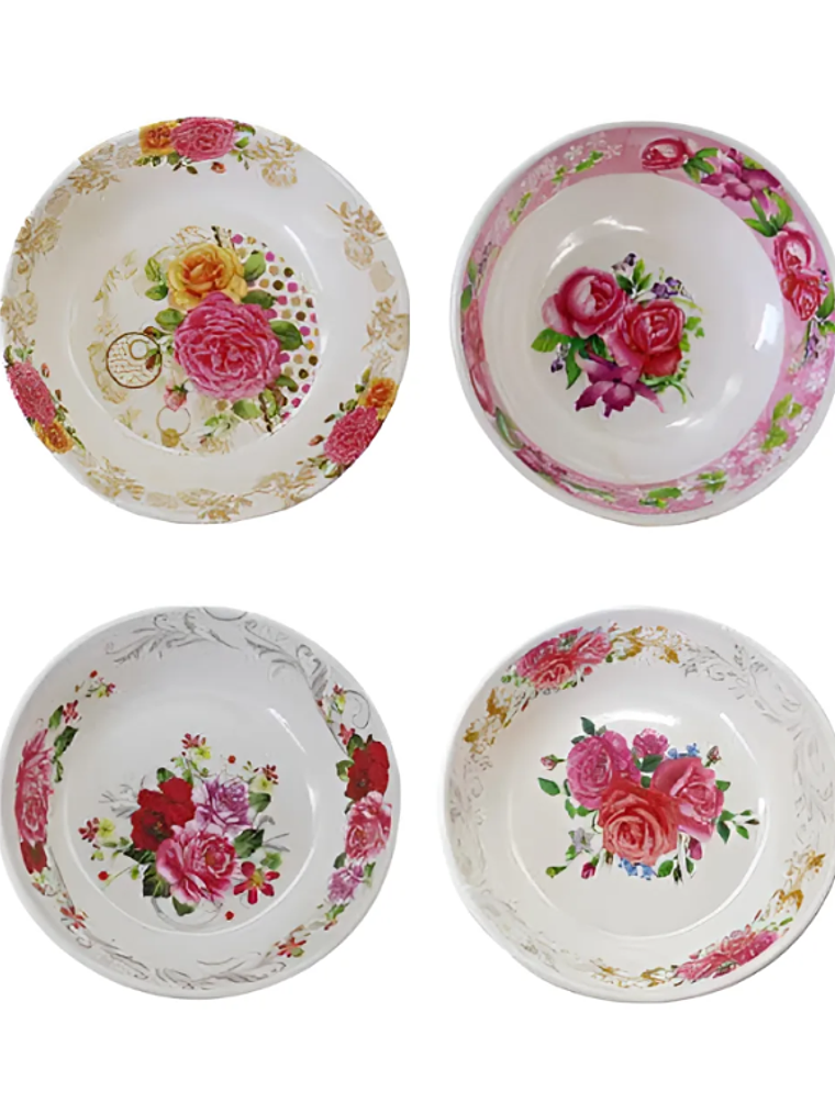  Bowl de Melamina 15cm Diseño Floral Vintage 3