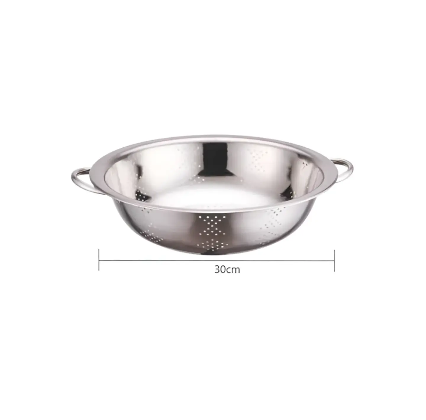 Colador Bowl Escurridor De Acero Inoxidable 30 Cm Con Asas 2