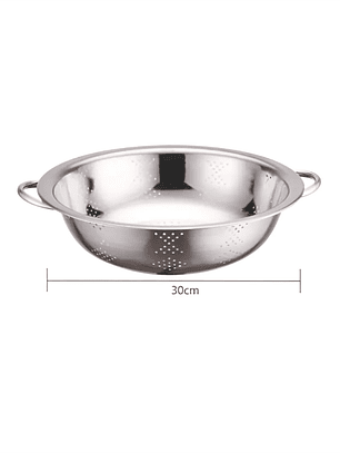 Colador Bowl Escurridor De Acero Inoxidable 30 Cm Con Asas