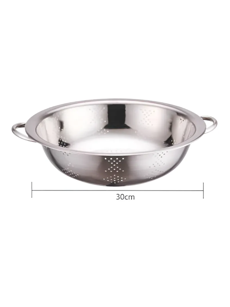 Colador Bowl Escurridor De Acero Inoxidable 30 Cm Con Asas 2