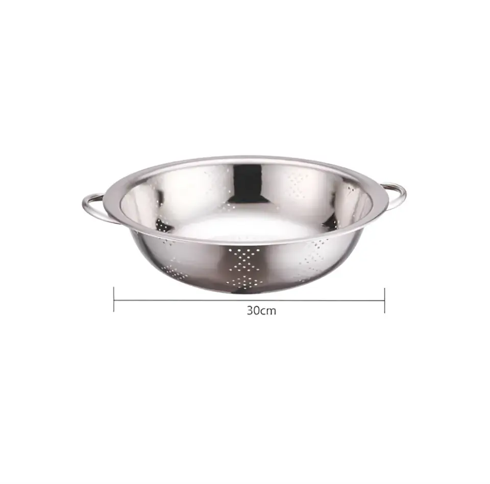 Colador Bowl Escurridor De Acero Inoxidable 30 Cm Con Asas 2