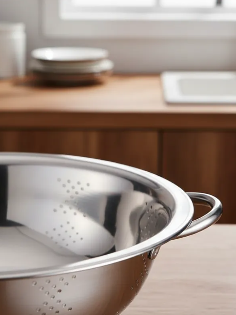 Colador Bowl Escurridor De Acero Inoxidable 30 Cm Con Asas 4