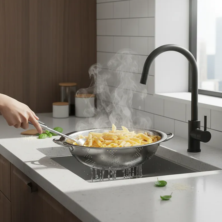 Colador Bowl Escurridor De Acero Inoxidable 30 Cm Con Asas 5