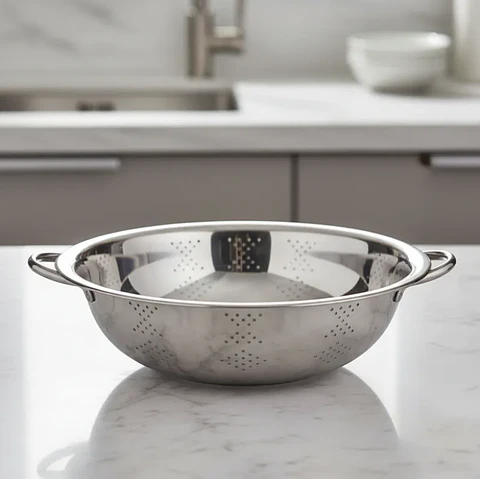 Colador de Acero Inoxidable 28cm con Asas Cocina