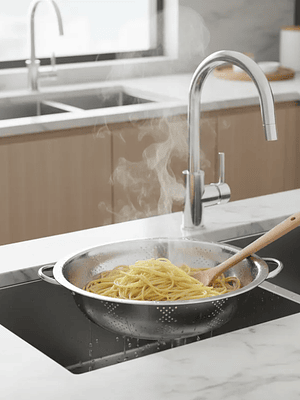 Colador de Acero Inoxidable 28cm con Asas Cocina