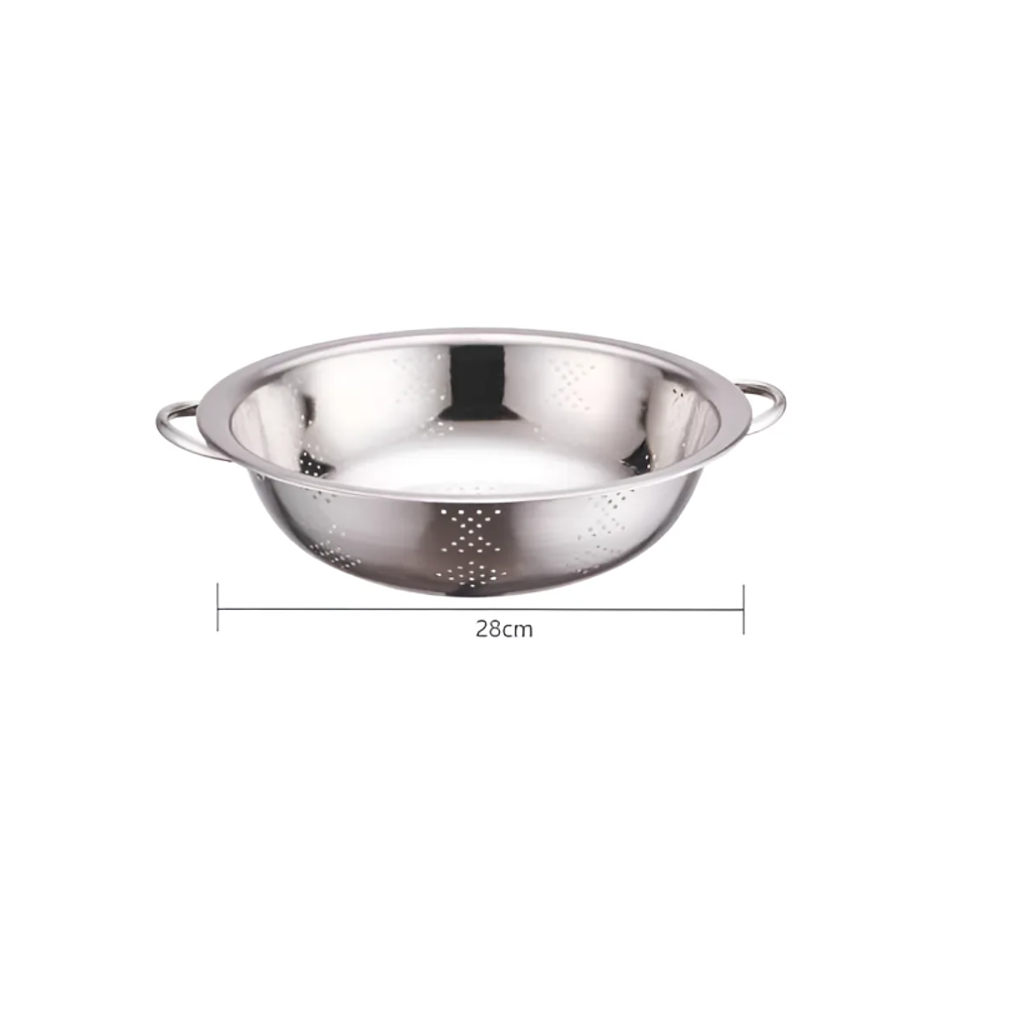Colador de Acero Inoxidable 28cm con Asas Cocina 3